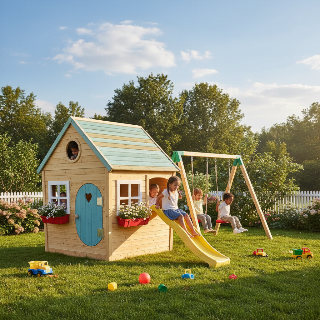 vaikų nameliai iliustracinė nuotrauka